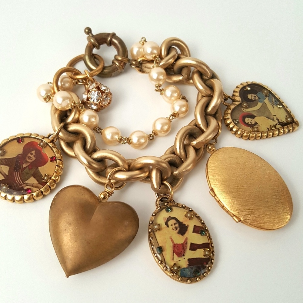 John Wind Maximal Art Charm Bracelet with Pearl Accents